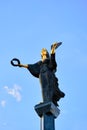 Saint Sofia Monument in Sofia withbackground blue sky.