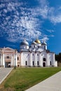 Saint Sophia cathedral against the cloudy sky, Russia Royalty Free Stock Photo
