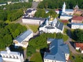 Saint Sophia Cathedral in the Kremlin of Veliky Novgorod aerial photography. Russia Royalty Free Stock Photo