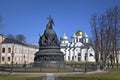 Saint Sophia Cathedral and Monument to the Thousand Years of Russia (Millennium of Russia, 1862).