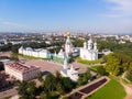 Saint Sophia orthodox cathedral and church of Resurrection of Jesus in a sunny summer day in Vologda Kremlin Royalty Free Stock Photo