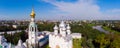 Saint Sophia orthodox cathedral and church of Resurrection of Jesus in a sunny summer day in Vologda Kremlin Royalty Free Stock Photo