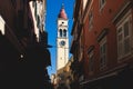 Saint Spyridon Church, a Greek Orthodox church located in Corfu, Kerkyra old town, Ionion Islands, Greece, summer sunny day, Royalty Free Stock Photo