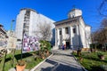 The Saint Spyridon New Church (Biserica Sfantul Spiridon Nou) in the old city center in a Royalty Free Stock Photo