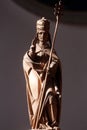 Saint statue in the parish church of St. Peter and Paul in Oberstaufen, Germany