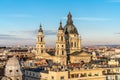 Saint Stephen Basilica in Budapest, Hungary aerial view as seen Royalty Free Stock Photo