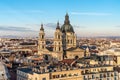 Saint Stephen Basilica in Budapest, Hungary aerial view as seen Royalty Free Stock Photo