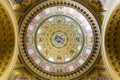 Saint Stephen Basilica ceiling, interior painting of the main dome, Budapest, Hungary Royalty Free Stock Photo