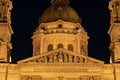 Saint Stephen Szent Istvan basilica church illuminated during night in Budapest Hungary Europe Royalty Free Stock Photo
