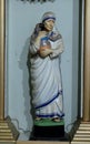 St Teresa of Calcutta statue at the Catholic cathedral of Immaculate Heart of Mary and St. Teresa of Calcutta in Baruipur, India