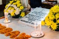 Saint Teresa of Calcutta tomb in the Missionaries of Charity in Kolkata, India.