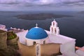 Saint Theodore Church in the Morning, Fira, Santorini, Greece Royalty Free Stock Photo