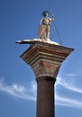 Saint Theodore Column Venice Italy Royalty Free Stock Photo