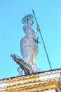 Saint Theodore Column Saint Mark& x27;s Square Piazza Venice Italy Royalty Free Stock Photo