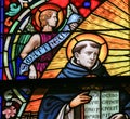 Saint Thomas Aquinas - Stained Glass Royalty Free Stock Photo