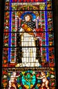 Saint Thomas Aquinas Stained Glass Santa Maria Novella Florence Italy