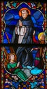 Saint Thomas Aquinas - Stained Glass Royalty Free Stock Photo