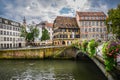 Saint-Thomas Bridge (Pont Saint-Thomas) in Strasbourg Royalty Free Stock Photo