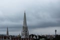 Saint Thomas church in Chennai under a dramatic monsoon sky