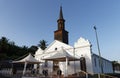 Saint Thomas church at night , Diamant city, Martinique island. Royalty Free Stock Photo