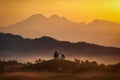 Saint Thomas Church during Sunrise in the Slovenian Moutains