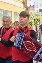 Saint Thomas Feast, musician at thanks procession in Ortona, Abruzzoo