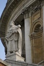 Saint Thomas statue, St. Paul Cathedral, London, England Royalty Free Stock Photo