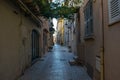 Saint Trope narrow street with plants