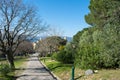 Saint Trope park path with plants