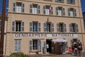Saint-Tropez, France - August 8, 2022 - gendarmerie nationale - french police - museum movies building Royalty Free Stock Photo
