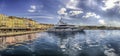 View of the old harbor of Saint-Tropez, Cote d& x27;Azur, France Royalty Free Stock Photo