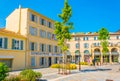 SAINT TROPEZ, FRANCE, JUNE 14, 2017: View of Gendarmerie National of Saint Tropez famous from movies with Louis de Funes, France Royalty Free Stock Photo