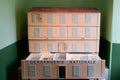 Gendarmerie nationale museum model of the building with the furnished rooms in st