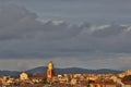 Saint-Tropez port - Frenche Riviera - Global view of the village at sunset