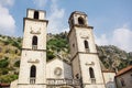 Saint Tryphon cathedral in Kotor old town in Montenegro. Royalty Free Stock Photo