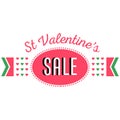 Saint Valentine's day sale, discount banner announcement.