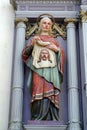 Saint Veronica statue at the Altar of Our Lady of Seven Sorrows in Church of the St Catherine of Alexandria in Nevinac, Croatia