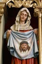 Saint Veronica statue on the main altar in the church of St. Stephen the Protomartyr in Stefanje, Croatia