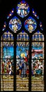 Saint Vincent de Paul - Stained Glass in Paris Royalty Free Stock Photo