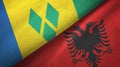 Saint Vincent and the Grenadines and Albania two flags