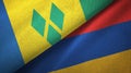 Saint Vincent and the Grenadines and Armenia two flags