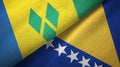 Saint Vincent and the Grenadines and Bosnia and Herzegovina two flags