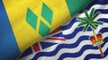 Saint Vincent and the Grenadines and British Indian Territory two flags
