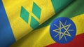 Saint Vincent and the Grenadines and Ethiopia two flags