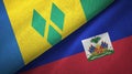 Saint Vincent and the Grenadines and Haiti two flags