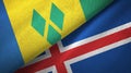 Saint Vincent and the Grenadines and Iceland two flags