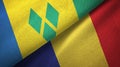 Saint Vincent and the Grenadines and Romania two flags