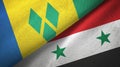 Saint Vincent and the Grenadines and Syria two flags