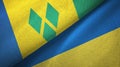 Saint Vincent and the Grenadines and Ukraine two flags