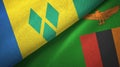 Saint Vincent and the Grenadines and Zambia two flags